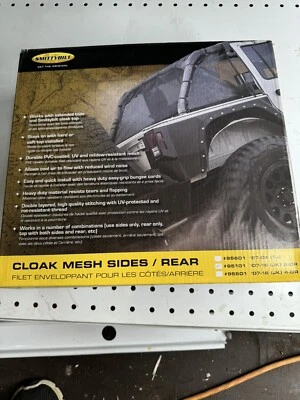 Smittybilt 95101 Cloak Extended Mesh Top, Cloak Sides And Rear, Black Mesh NEW - Image 1 of 4