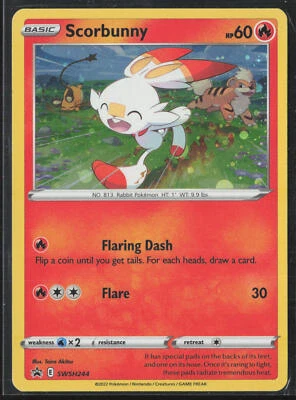 SWSH: Sword & Shield Promo Cards #SWSH244 Scorbunny (Cosmos Holo) - Image 1 of 2