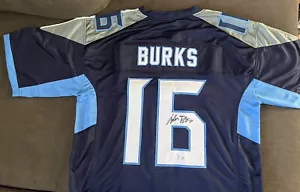 Maglietta Treylon Burks Firmata Beckett Autenticata COA Autografa Tennessee Titans - Foto 1 di 2