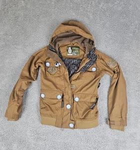 Grenade Fatigue Project Jacket Women's S Khaki Hooded Y2K Snowboard Utility - Picture 1 of 11