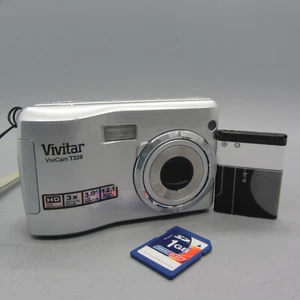 Vivitar Digital Camera Vivicam T328 12.1MP Silver Tested - Picture 1 of 8