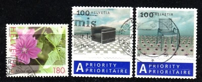 Suiza SC# 1147-1170 2003-04. - Malva Silvestri's - 3 sellos diferentes - Usado Foto 1 de 2
