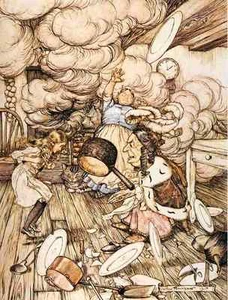 A4 Photo Rackham Arthur 1907 Everything came crashing down Print Poster - Picture 1 of 1