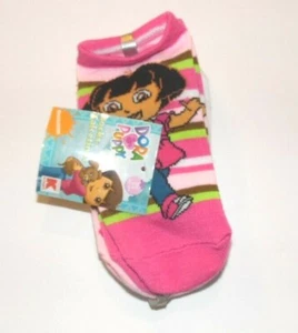 Dora The Explorer 3pk Ankle Socks Pink White Red Size 6-8 NWT - Picture 1 of 2