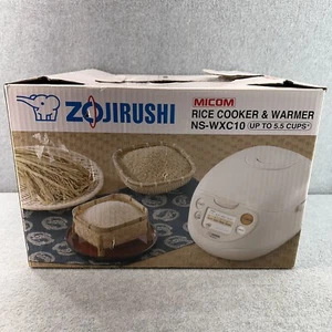 Zojirushi NS-WXC10 5.5 Cup Micom Fuzzy Rice Cooker and Warmer Digital Japan NEW - Picture 1 of 14