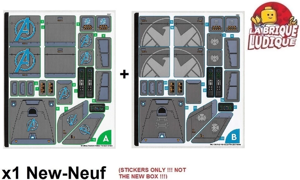 Lego 1x Sticker Autocollant Super Heroes The Avengers Quinjet 76248 NEUF - Photo 1/1