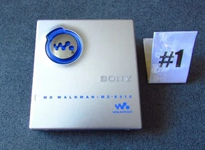 SONY MZ-E510 Walkman Portable MiniDisc Player Japan Fully works Silver/Blue #1 - Picture 1 of 10