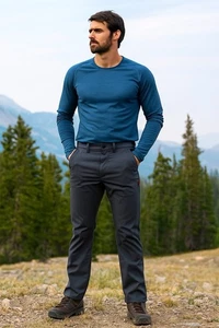 Pantalones grises KETL Tomfoolery Mountain Apparel para hombre cintura con cordón talla grande - Imagen 1 de 16