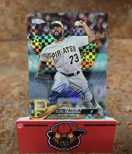 2018 Topps Chrome Update Target Exclusive X-Fractor /125 Felipe Vazquez Auto - Picture 1 of 2