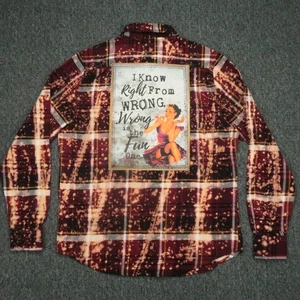 Camisa Angry Minnow Para Hombres Mediana Roja a Cuadros Suave Franela Cepillada Manga Larga Nueva con Etiquetas - Imagen 1 de 11