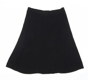 EAST Women's Black Wool A-Line Midi Skirt Size 10 - Picture 1 of 12