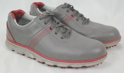 FOOTJOY DRYJOYS MEN'S GRAY LEATHER SPIKELESS GOLF SHOES SIZE 7.5M US EUC! — 第 1/4 张图片