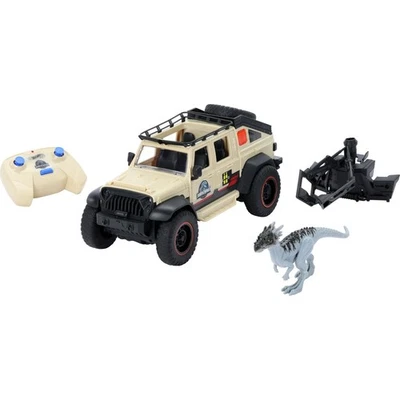 Matchbox RC Jurassic World Battery-Powered Jeep Gladiator with 6" Dino Figure - Image 1 of 3