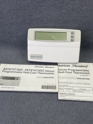 American Standard ASYSTAT302C Deluxe Programmable Heat-Cool Thermostat - Image 1 of 4