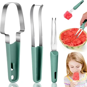 3-in-1 Watermelon Cutter Set, Fork Slicer & Popsicle Tool, Portable Gadget - Picture 1 of 5
