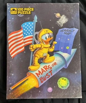 Vintage Walt Disney Donald Duck Space Golden Puzzle 100 Piece Complete 1984 Vtg - Image 1 of 4