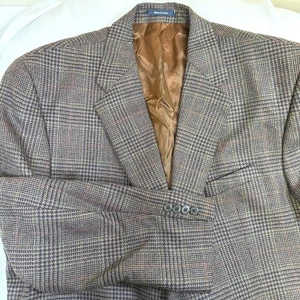 Blazer de lana de colección Chaps By Ralph Lauren para hombre Abrigo deportivo Chaqueta Glen Plaid 52 R - Imagen 1 de 12