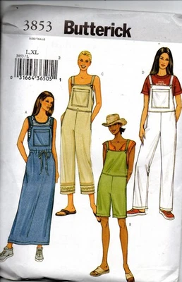 Butterick 3853 Sewing Pattern Misses Jumper Overalls Sizes L-XL - Image 1 of 2