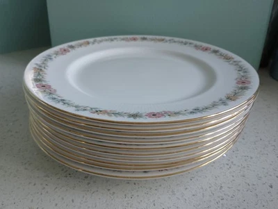 PARAGON BELINDA FINE BONE CHINA ENGLAND 10.5" DINNER PLATES SET OF TEN - Image 1 of 4