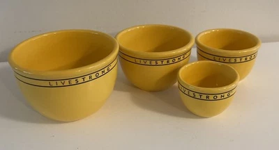 Juego de 4 tazas medidoras Chantal cuencos anidadores amarillo fuerte vivo 2006 Foto 1 de 4