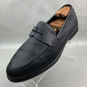 ECCO Citytray Penny Loafers Black Leather Round Apron Toe Shoes Sz EU45/11-11.5 - Picture 1 of 12