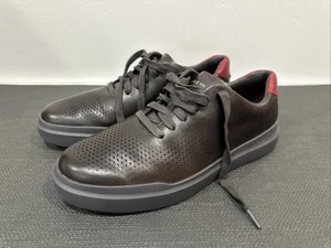 Zapatilla deportiva Cole Haan Granpro Rally corte láser de cuero negra para hombre talla 9 M C36348 - Imagen 1 de 6