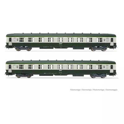 JOUEF HJ4181 :  2 VOITURES DEV AO 2CL U59 B9 logo encadré SNCF Ep IV NEUF EN BO - Photo 1/3