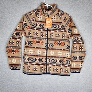 Wonder Nation Jacke Mädchen Größe 10/12 Indianer Druck Neu mit Etikett Sherpa weich hellbraun - Bild 1 von 12