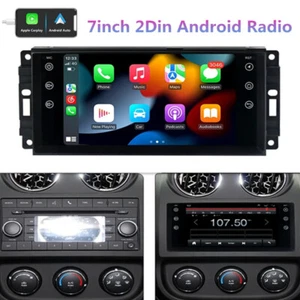 7in WiFi Android Radio Stereo Multimedia For Wrangler Patriot Journey Carplay  - Picture 1 of 11
