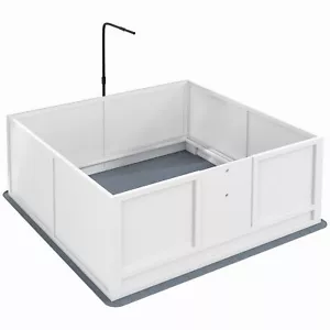 PawHut Whelping Box for Dogs w/Retractable Light Stand,Birth Dog Whelping B - Picture 1 of 8