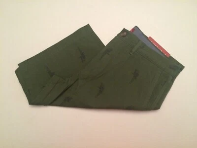 Pantalones Cortos Hombre Merona Nuevos con Etiquetas Talla 30 Verde con Estampado de Loro Planos Foto 1 de 4