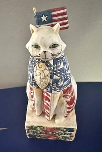 Jim Shore 6" Freedom Cat With Liberty and Justice For All Heartwood Creek 117047 - Picture 1 of 14