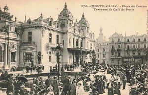 Terrasse des Cafe de Paris, Monte Carlo Place du Casino Vintage PC - Bild 1 von 2