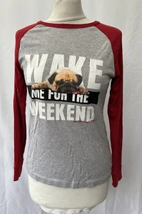 H&M Grey Dog Print T-shirt Girls Size 10-12 Yrs Long Sleeve - Picture 1 of 12
