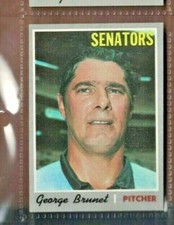 1970 Topps Baseball Card Washington Senators George Brunet #328