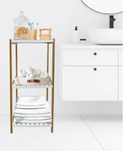 Simpli Furnished 3 Tier Bamboo Storage Shelf - Picture 1 of 3