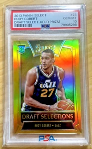 2013 Select Rudy Gobert ROOKIE True Gold /10 #23 PSA 10 - 4 time DPOY TWOLVES - Picture 1 of 3