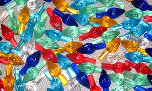 50 bombillas de cerámica vintage medianas/grandes para árbol de Navidad llama giratoria en 6 colores - Imagen 1 de 2