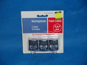 Cubos flash Westinghouse vintage 3 cubos 12 flashes nuevos en paquete - Imagen 1 de 2