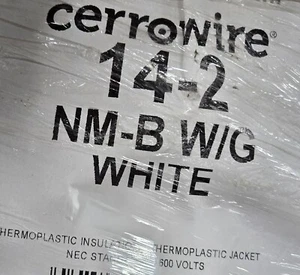 Cerrowire 14/2C+G CerroMax Residential Building Wire Cable NM-B Romex /50ft - Picture 1 of 10