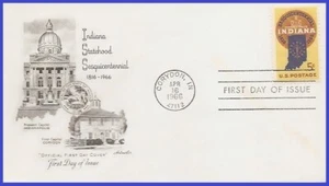 USA5 #1308 U/A ARTMASTER FDC   Indiana Statehood - Picture 1 of 1