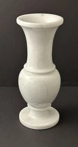 White Quartz Marble Stone Vase Size 10in x 4in - Picture 1 of 7