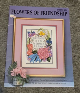 Flowers of Friendship Book 424 Charted Designs for Cross Stitch & Needlepoint - Picture 1 of 10
