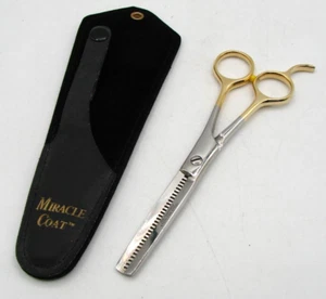 Miracle Coat Dog Thinning Shears Scissors Stainless Steel 28 Tooth w/ Case 6.5" - Picture 1 of 11