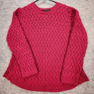 Suéter Jeanne Pierre Tejido con Cable para Mujer XXL Rojo Borgoña Fisherman Academia - Imagen 1 de 8