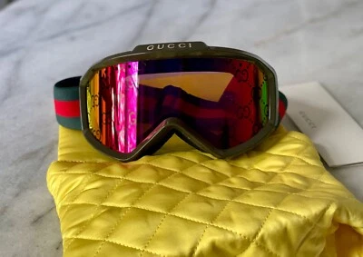 Gucci Ski Goggles Olive Green Multicolor Unisex New & Unworn  - Image 1 of 4