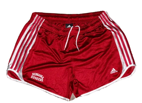 Nebraska Huskers Adidas Vintage Basketball Shorts Mens XL Hoochie Daddy 9/10 Red Cover