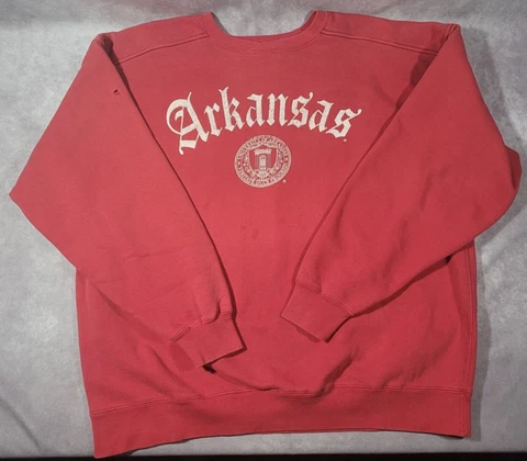 Vintage Galt Sand Arkansas Razorbacks Seal Sweatshirt XL Cover