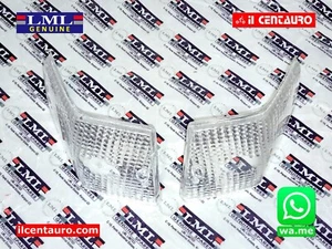 KIT 2 PLASTICHE FRECCE POSTERIORE DX SX LML STAR 125 150 151 200 2T 4T, VESPA PX - Picture 1 of 2