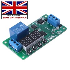 DC 12V Multifunction Self-lock Relay Time Delay PLC Cycle Timer Module Switch UK